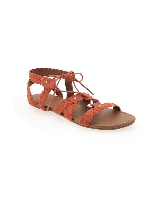 Image number 1 showing, Braided Gladiator Sandals for Women