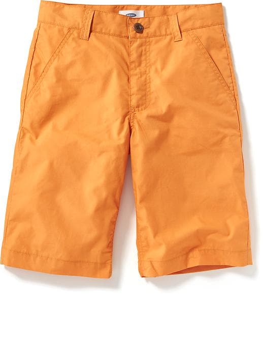 View large product image 1 of 2. Poplin Flat Front Shorts for Boys