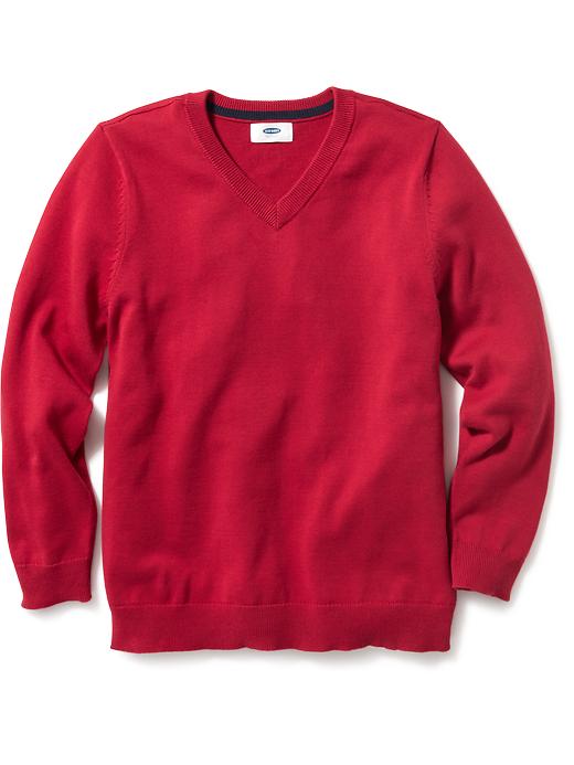 View large product image 1 of 1. V-Neck Uniform Sweater for Boys