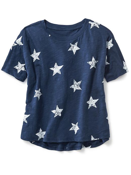 View large product image 1 of 1. Oversized Cropped Swing Top for Girls
