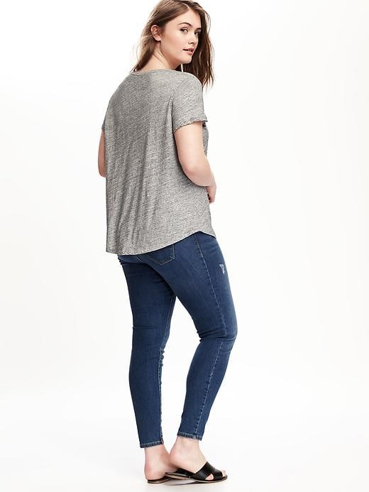 Image number 2 showing, Relaxed Plus-Size V-Neck Tee