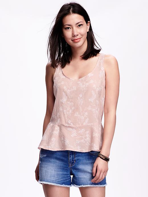 View large product image 1 of 1. Peplum Swing Tank for Women