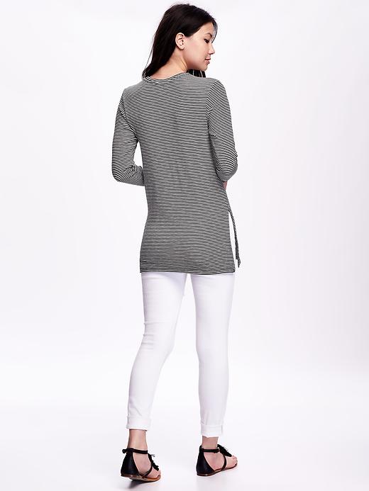 Image number 2 showing, Long & Lean Ribbed Tunic Tee for Women