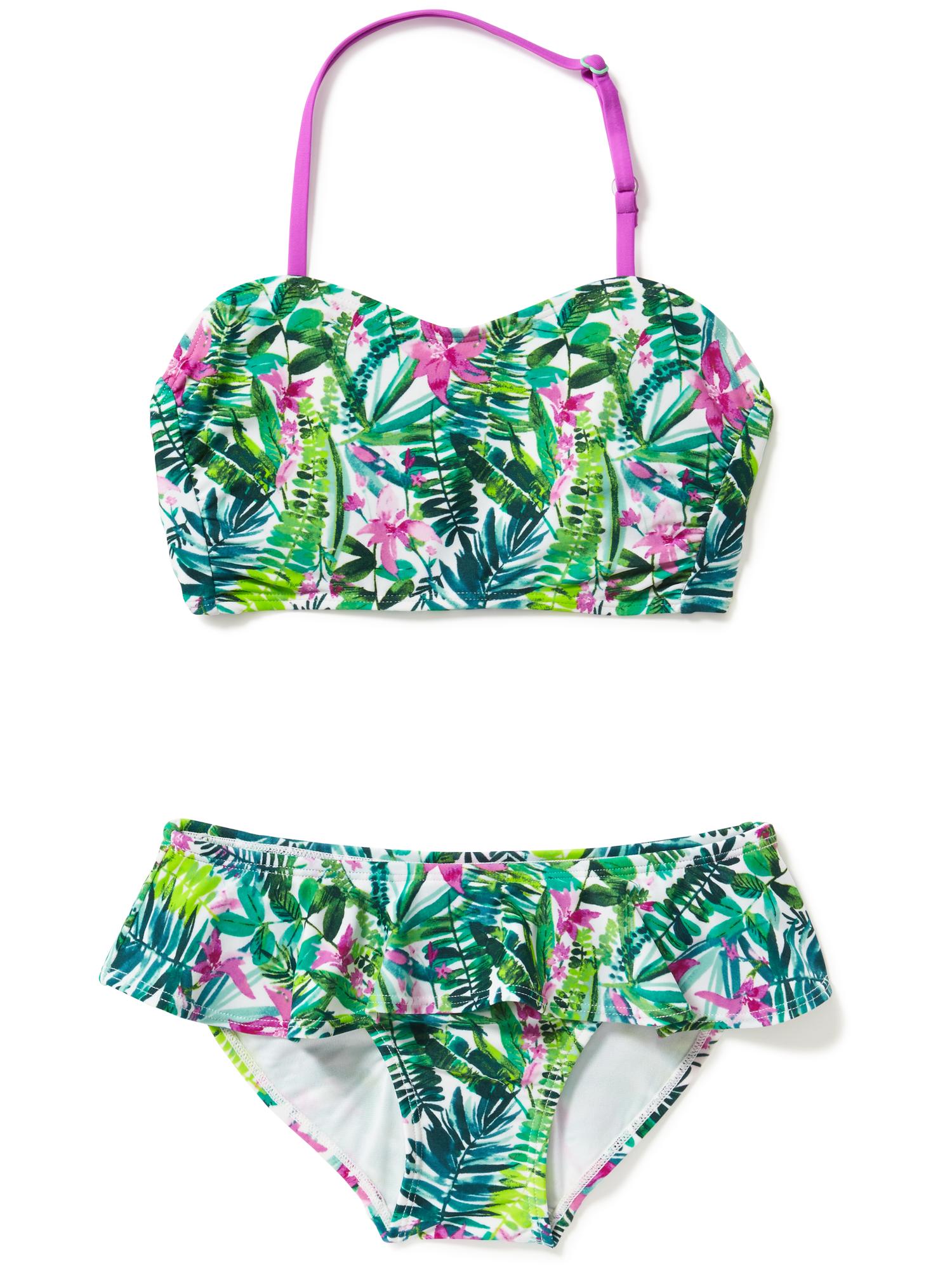 Printed Bandeau Bikini For Girls Old Navy