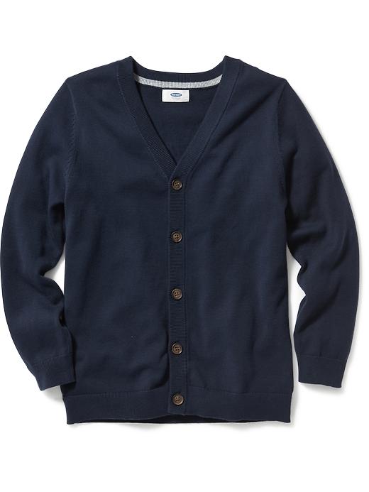 View large product image 1 of 1. Button-Front Uniform Cardigan for Boys