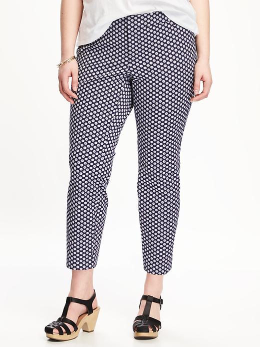 View large product image 1 of 2. Smooth & Slim Plus-Size Pixie Ankle Pants