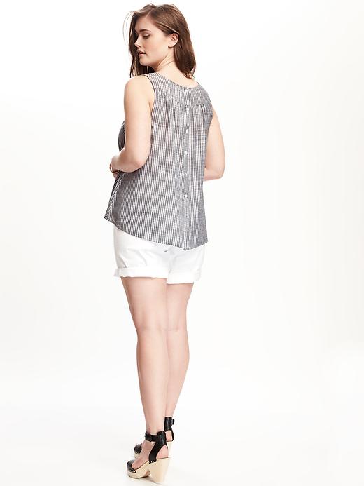 Image number 2 showing, Button-Back Trapeze Plus-Size Tank