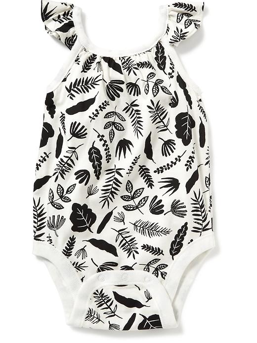 View large product image 1 of 1. Flutter-Sleeve Crossback Bodysuit for Baby