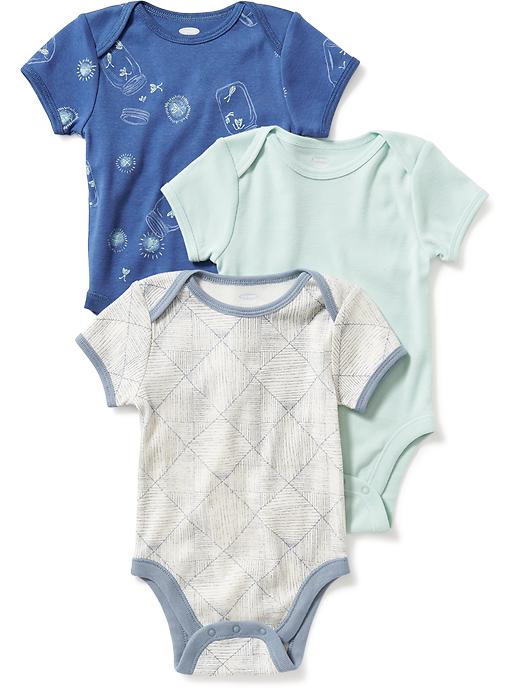 View large product image 1 of 1. Printed 3-Pack Bodysuit for Baby