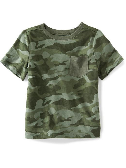 View large product image 1 of 1. Printed Crew-Neck Pocket Tee for Toddler