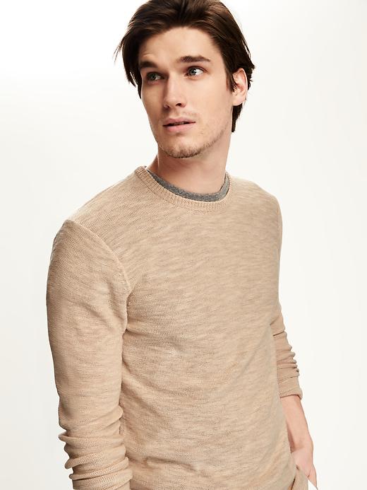 Image number 4 showing, Lightweight Slub-Knit Sweater for Men