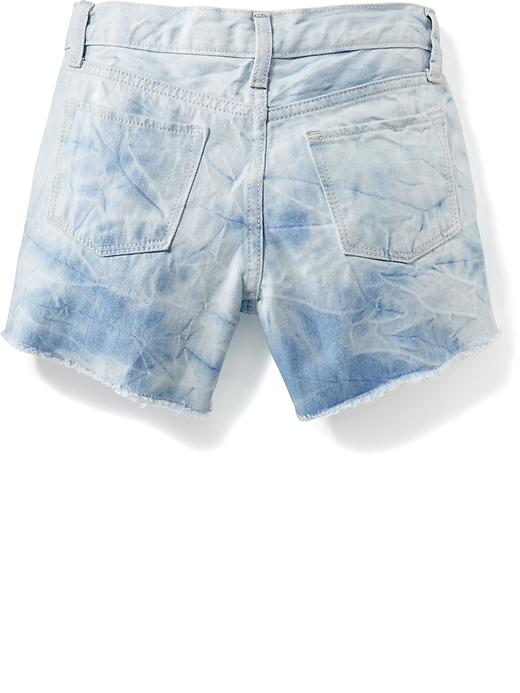 View large product image 2 of 2. Cut-Off Tie-Dye Denim Shorts for Girls