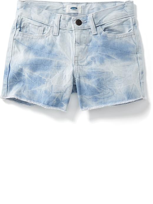 View large product image 1 of 2. Cut-Off Tie-Dye Denim Shorts for Girls