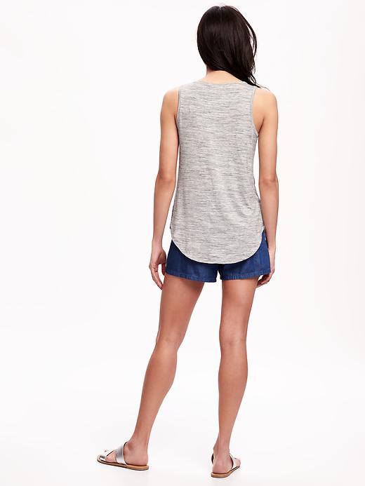 Image number 2 showing, Relaxed Curved-Hem Space-Dye Tank for Women