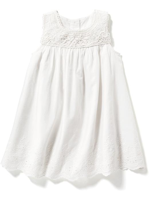 View large product image 1 of 2. Crochet-Yoke Dress for Baby
