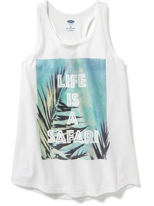 View large product image 1 of 1. Graphic Racerback Tank for Girls