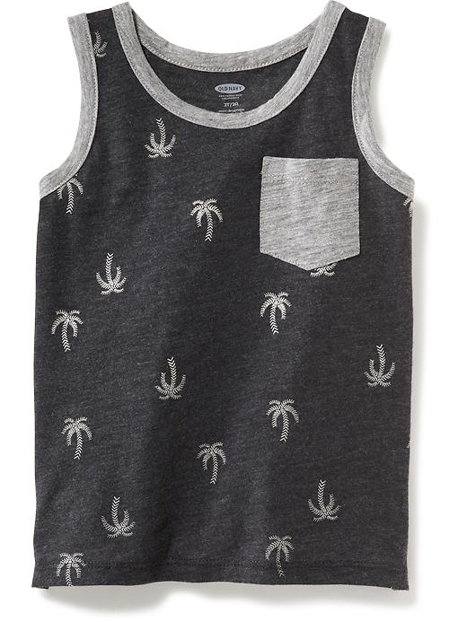 View large product image 1 of 1. Patterned Pocket Tank for Toddler