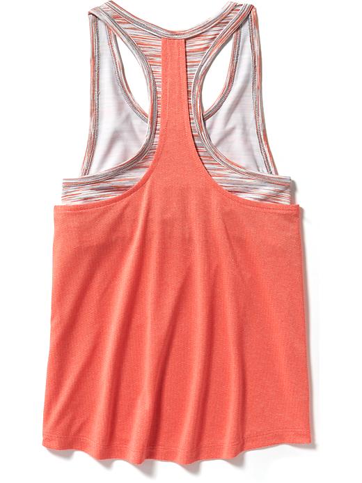 View large product image 2 of 2. Performance Active Relaxed 2-in-1 Tank for Girls