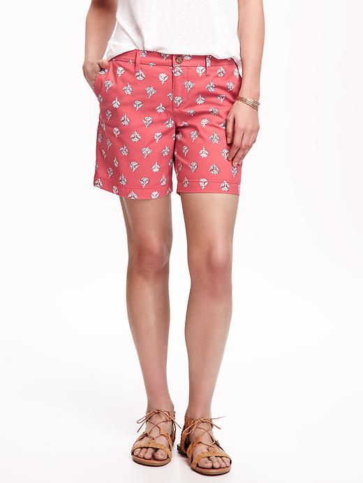 View large product image 1 of 1. Printed Everyday Twill Shorts for Women (7")
