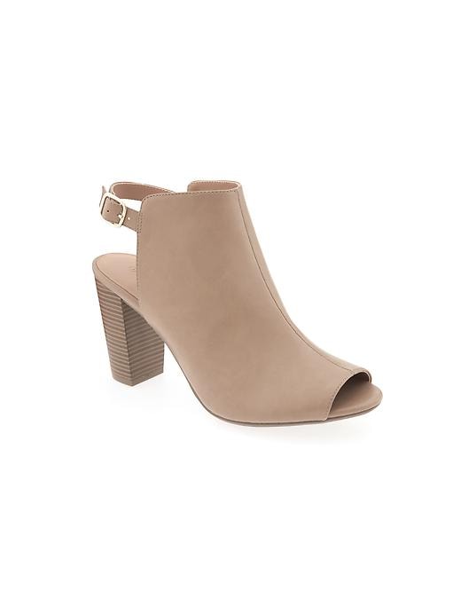 Image number 1 showing, Heeled Peep-Toe Booties for Women