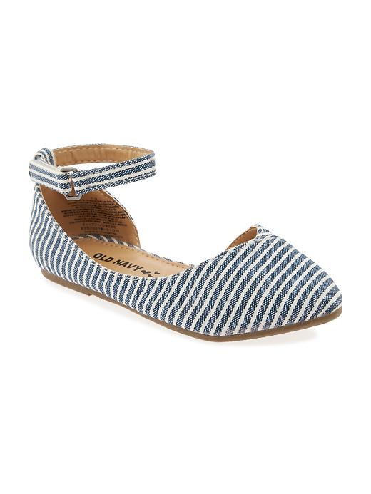 View large product image 1 of 5. Striped Pointed-Toe Ballet Flats For Toddler