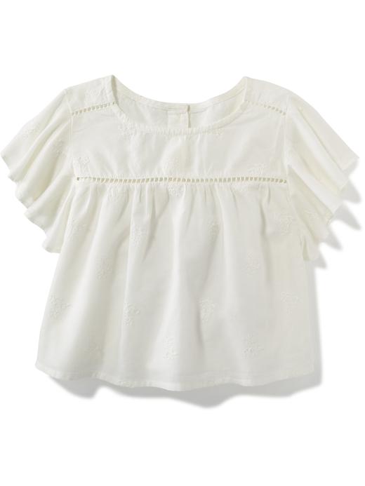 View large product image 1 of 2. Floral Flutter Sleeve Top for Baby