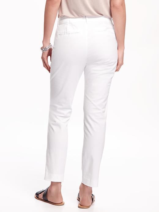 View large product image 2 of 3. Mid-Rise Pixie Chino Clean-Slate Pants for Women