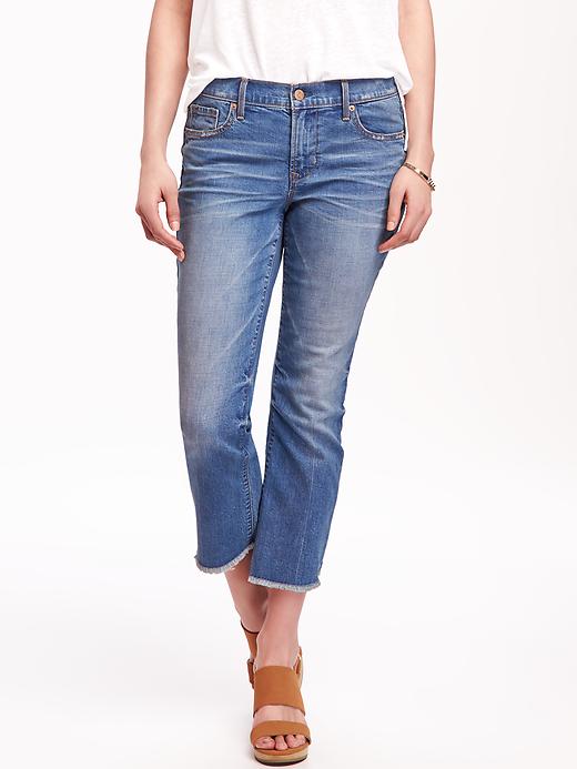 View large product image 1 of 1. Mid-Rise Cropped Flare Jeans for Women