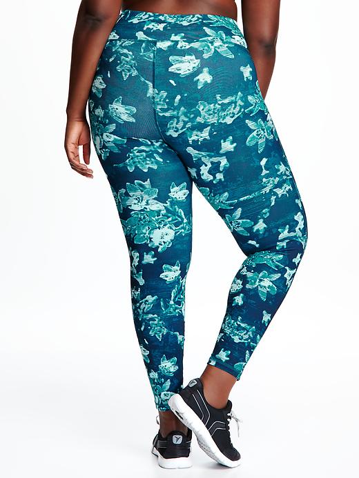 View large product image 2 of 2. Patterned Compression Plus-Size Leggings