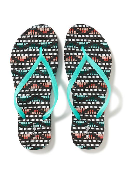 View large product image 1 of 1. Printed Flip-Flops for Women