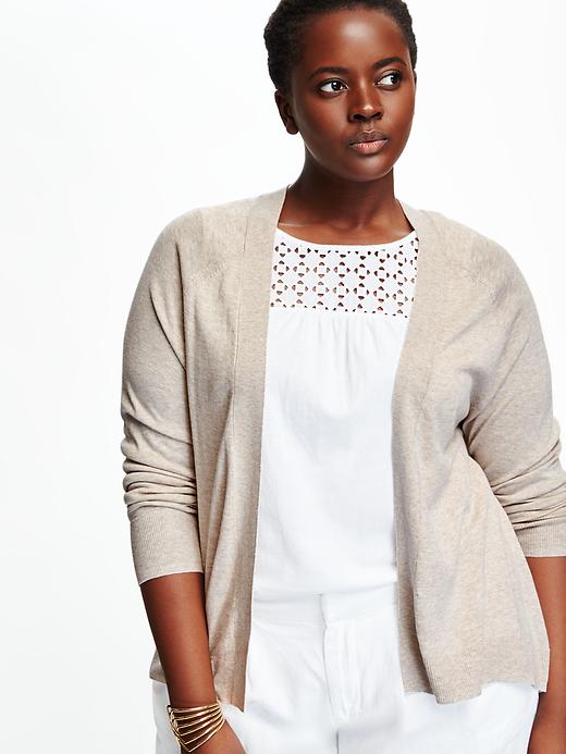 Image number 4 showing, Lightweight Plus-Size Open-Front Cardi for Women
