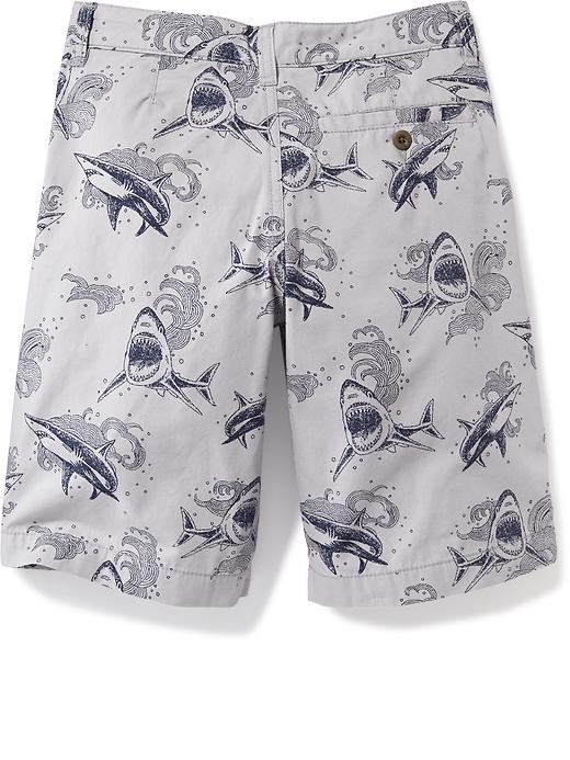 View large product image 2 of 2. Shark Printed Poplin Shorts for Boys