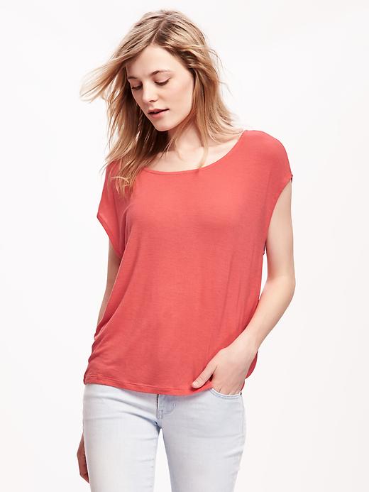 View large product image 1 of 1. Sandwashed Cocoon Tee for Women