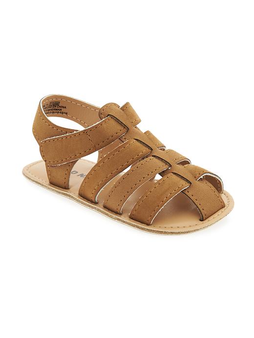 View large product image 1 of 5. Sueded Fisherman Sandals for Baby