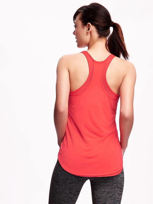 View large product image 1 of 1. Semi-Fitted Go-Dry Mesh-Layer Tank for Women