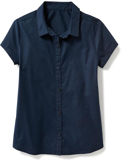 View large product image 1 of 1. Short-Sleeve Uniform Shirt for Girls
