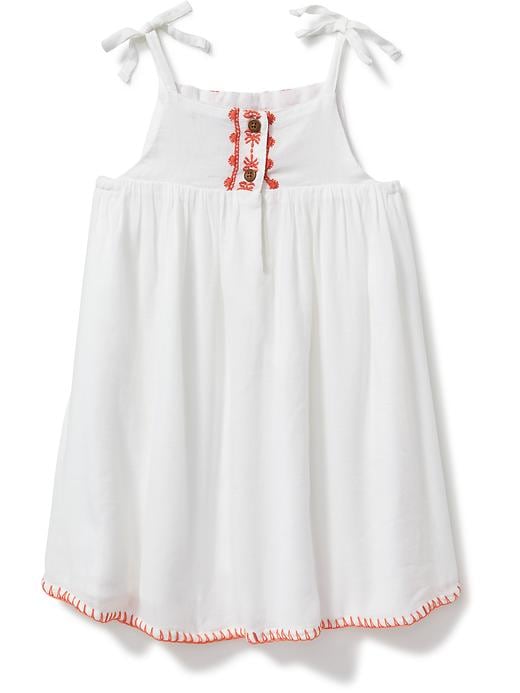 View large product image 2 of 2. Embroidered Tank Swing Dress for Toddler