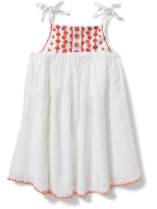 View large product image 1 of 2. Embroidered Tank Swing Dress for Toddler