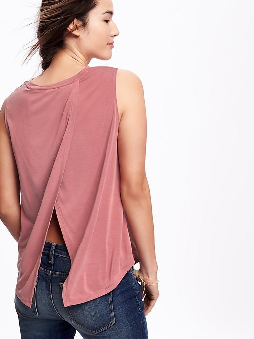 Image number 4 showing, Sueded Tulip-Back Tee for Women