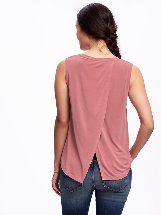 Image number 1 showing, Sueded Tulip-Back Tee for Women