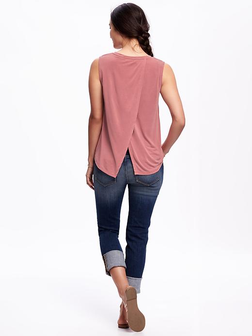 Image number 3 showing, Sueded Tulip-Back Tee for Women
