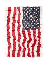 View large product image 3 of 3. Oversized American Flag Print Scarf for Women