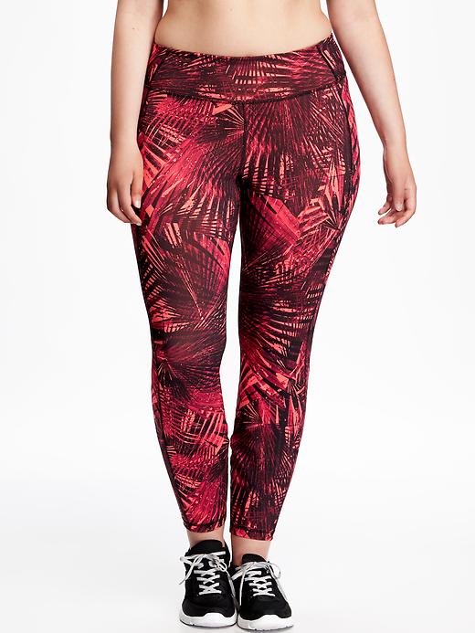 View large product image 1 of 1. Patterned Compression Plus-Size Leggings