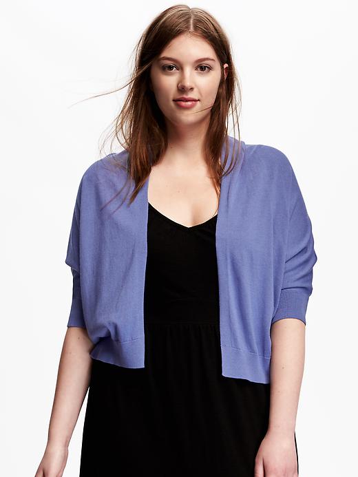 View large product image 1 of 1. Open-Front Plus-Size Cardigan