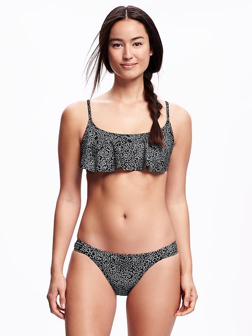 View large product image 1 of 1. Ruffle-Overlay Bikini Top for Women