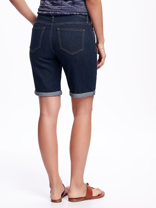 View large product image 2 of 2. Cuffed Denim Bermudas for Women