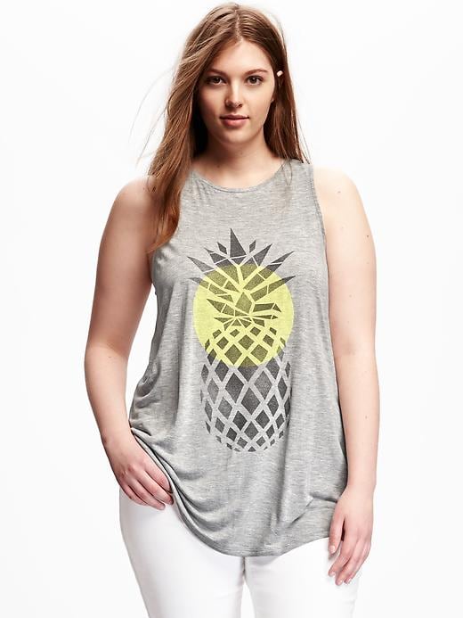 Image number 1 showing, Graphic High-Neck Plus-Size Tank