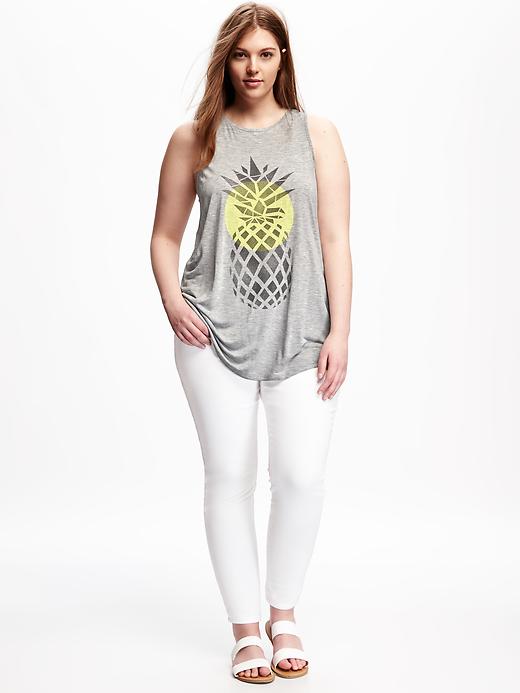 Image number 3 showing, Graphic High-Neck Plus-Size Tank