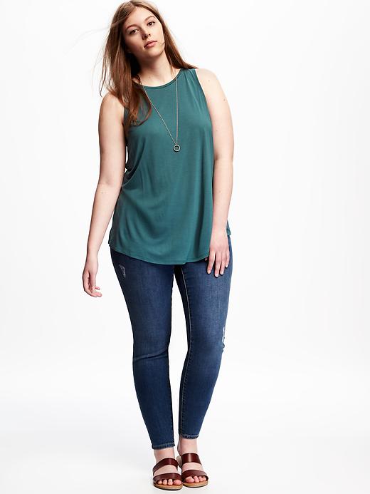 Image number 3 showing, Relaxed Plus-Size High-Neck Tank