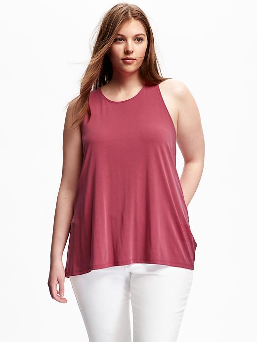 View large product image 1 of 1. Sueded Plus-Size Swing Tank